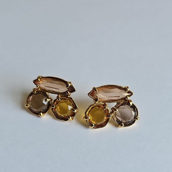 Kate Spade Golden Crystal Earrings - Picture 1 of 5